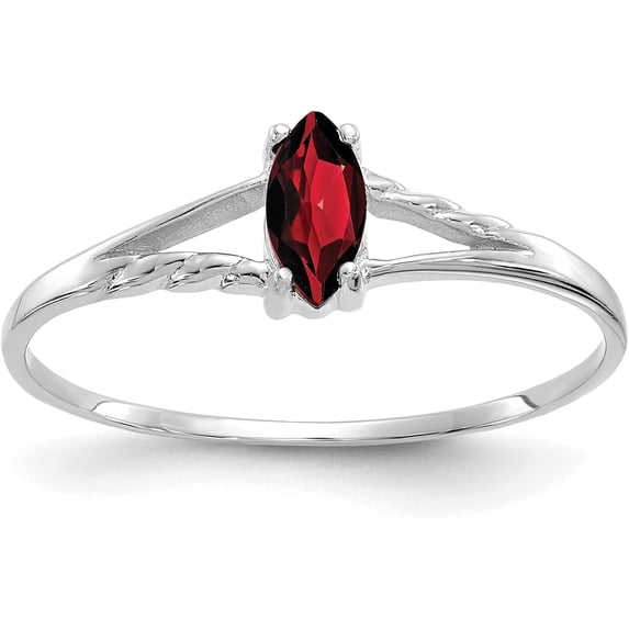 Avariah Diamonds 10k White Gold Birthstone Ring Mounting - Ring Size 6.0 no stones included - 1.1gm
