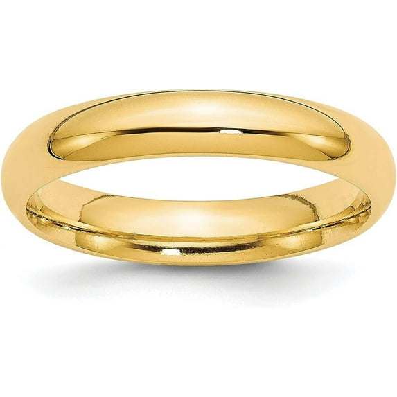 Avariah Diamonds 10k Yellow Gold 4.2mm Standard Weight Comfort Fit Wedding Band Size 9 - Ring Size 9.0
