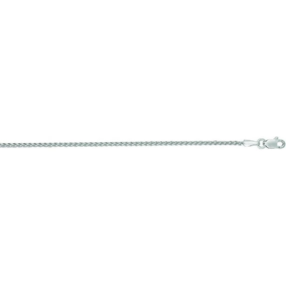 Avariah Diamonds 14K White Gold 1.5mm Round Wheat Chain with Lobster Lock