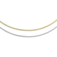 thumbnail image 1 of Avariah Diamonds 14K Yellow Gold White w/Rhodium Reversible Adj. Omega Necklace - 16"- Made In Italy Chain, 1 of 9