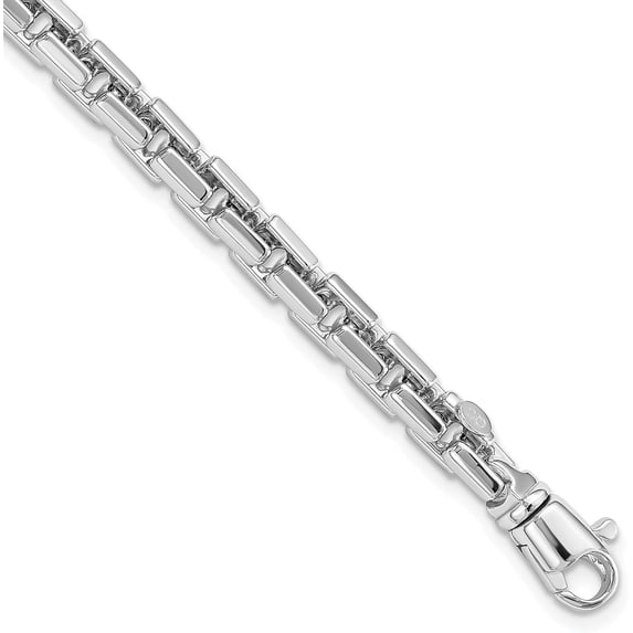 Avariah Diamonds 14k White Gold Polished Chain Bracelet - 8.5"- Made In Italy