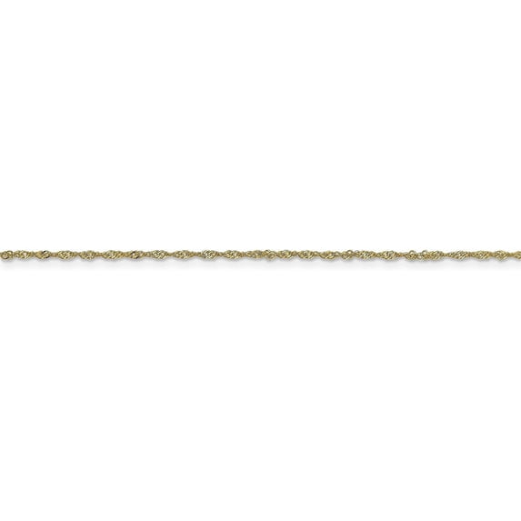 Avariah Diamonds 18K Yellow Gold 1.3mm Singapore with Spring Ring Lock Chain - 20"- Made In Italy