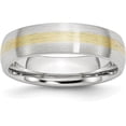 thumbnail image 1 of Avariah Diamonds Chisel Cobalt 14k Gold Inlay Satin 6.2mm Band - Ring Size 11.0, 1 of 8