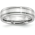 thumbnail image 1 of Avariah Diamonds Chisel Cobalt Sterling Silver Inlay Satin and Polished 6.2mm Band - Ring Size 11.5, 1 of 8