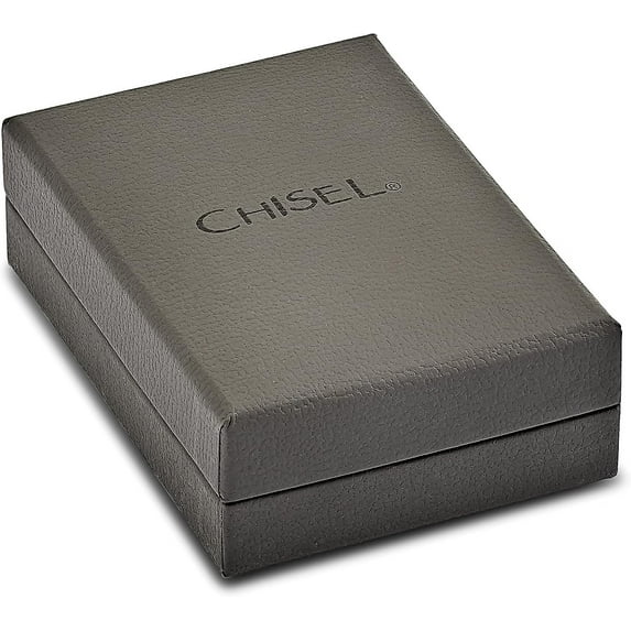 Avariah Diamonds Chisel Stainless Steel Brushed Laser Cut Edges and Cross Dog Tag on a Rope Chain Necklace - 24"