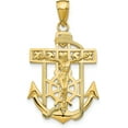 thumbnail image 1 of Avariah Diamonds Solid 10K Yellow Gold Polished & Textured Mini Mariners Crucifix Pendant - 31.5mm, 1 of 6