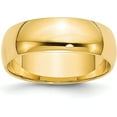 thumbnail image 1 of Avariah Diamonds Solid 10k Yellow Gold 6.2mm Lightweight Half Round Wedding Band Size 8.5 - Ring Size 8.5, 1 of 6