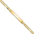 thumbnail image 1 of Avariah Diamonds Solid 10k Yellow Gold Figaro Link ID Bracelet - 8" - 7.1gm, 1 of 6
