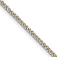thumbnail image 1 of Avariah Diamonds Solid 14K Yellow Gold 1.7mm Rhodium-plated Spiga Chain - 18"- Made In Italy, 1 of 8