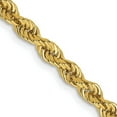 thumbnail image 1 of Avariah Diamonds Solid 14K Yellow Gold 3.2mm Regular Rope with Lobster Lock Chain - 22", 1 of 8
