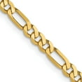 thumbnail image 1 of Avariah Diamonds Solid 14K Yellow Gold 3.5mm Flat Figaro Chain - 18", 1 of 8