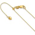 thumbnail image 1 of Avariah Diamonds Solid 14K Yellow Gold Adjustable .55mm Box Chain - 22"- Made In Italy, 1 of 9
