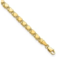 thumbnail image 1 of Avariah Diamonds Solid 14k Yellow Gold Polished Double-Sided Heart 10in Anklet - 10" - 6.8gm, 1 of 8