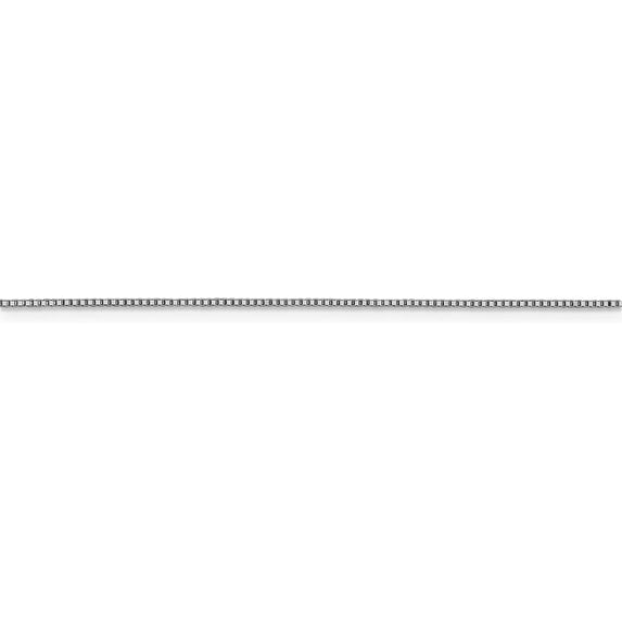 Avariah Diamonds Solid 18K White Gold 0.9mm Box with Lobster Lock Chain - 20"- Made In Italy