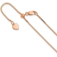 thumbnail image 1 of Avariah Diamonds Sterling Silver Rose Gold-plated Adjustable 1.3mm Box Chain - 22"- Made In Italy, 1 of 9