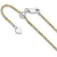 thumbnail image 1 of Avariah Diamonds Sterling Silver w/Gold-tone Adjustable 2.2mm Cyclone Chain - 22"- Made In Italy, 1 of 9