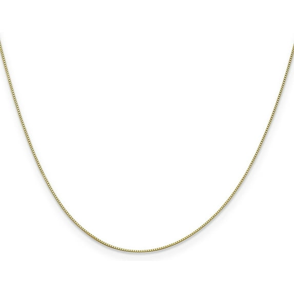 Avariah Solid 14K Yellow Gold 0.7mm Box with Spring Ring Lock Chain - 14"