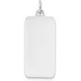 thumbnail image 1 of Avariah Solid 14k White Gold Plain .011 Gauge Rectangular Engravable Charm - 32mm, 1 of 4