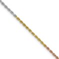 thumbnail image 1 of Avariah Solid Gold 14K Tri-colored 1.7mm Diamond-cut Rope with Lobster Lock Chain - 16", 1 of 6