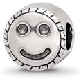 thumbnail image 1 of Avariah Solid Sterling Silver Reflections Kids Smiley Face Bead - 8.18mm, 1 of 7