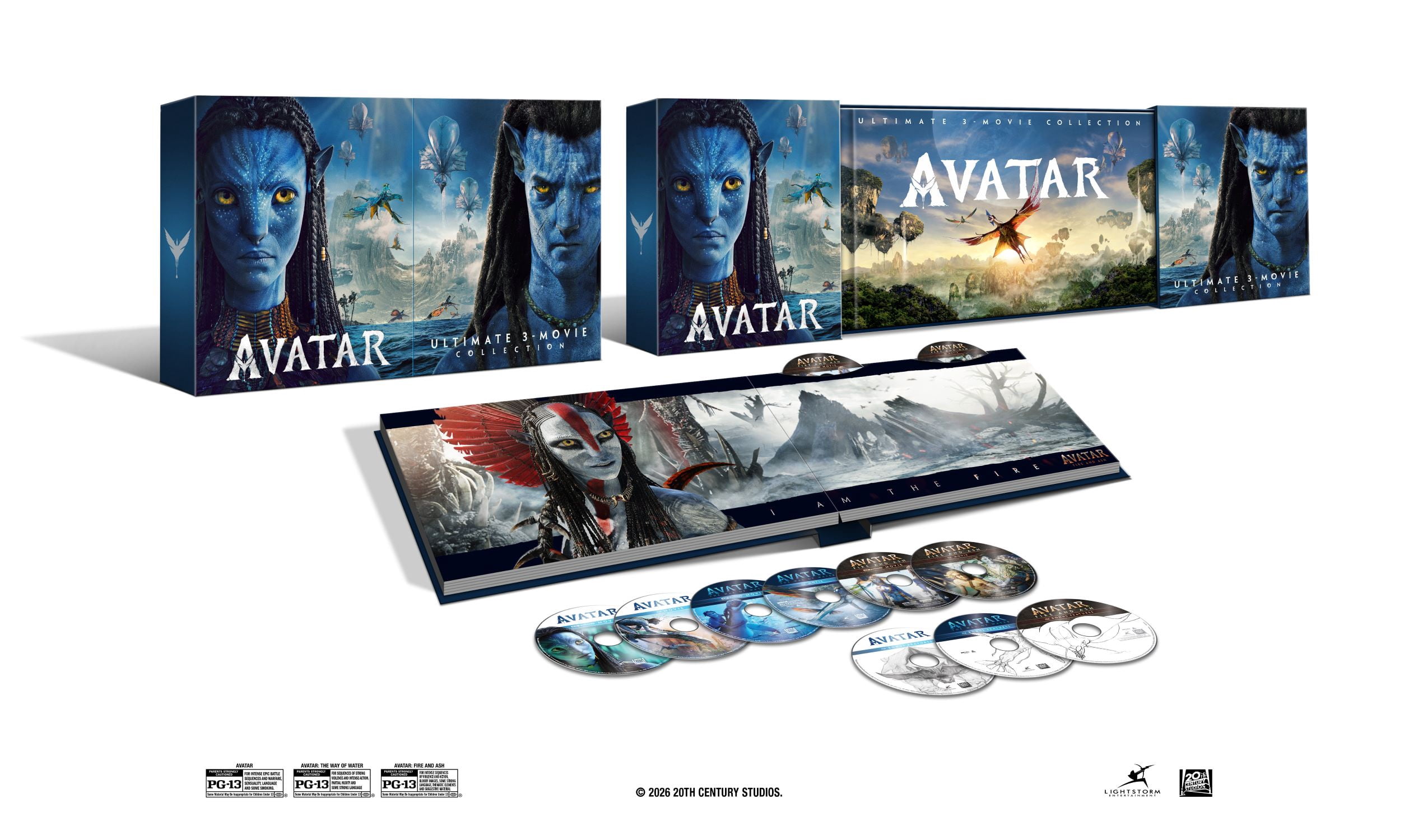 Avatar 3-Movie Collector’s Edition (4K Ultra HD + Blu-ray + Digital Copy) 20th Century Studios, Action & Adventure, Fantasy, Sci-Fi