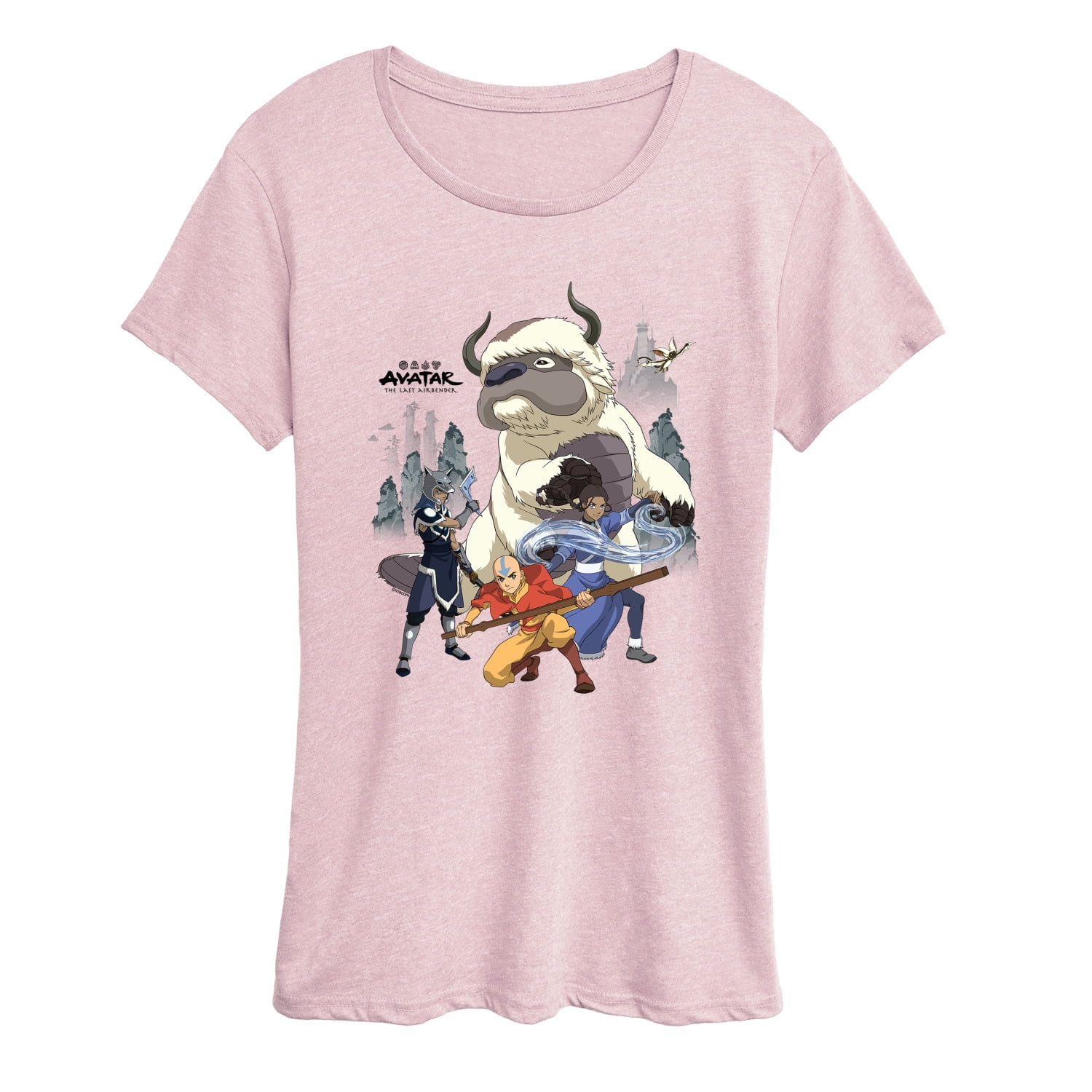 Avatar - Airbender Group Women's Short Sleeve Graphic T-Shirt - Walmart ...