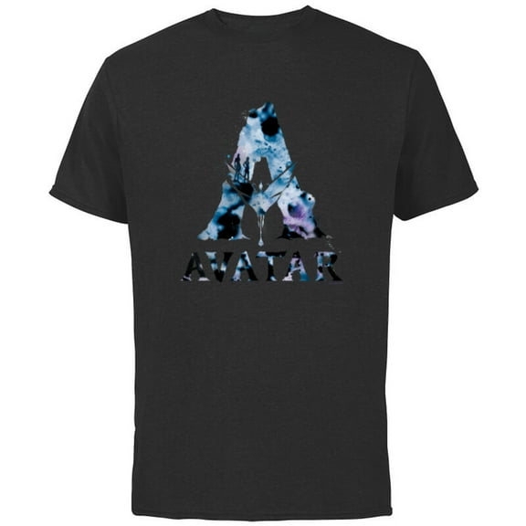 Avatar Banshee A Logo with Jake Sully and Na’vi Neytiri - Short Sleeve Cotton T-Shirt for Adults - Customized-Black