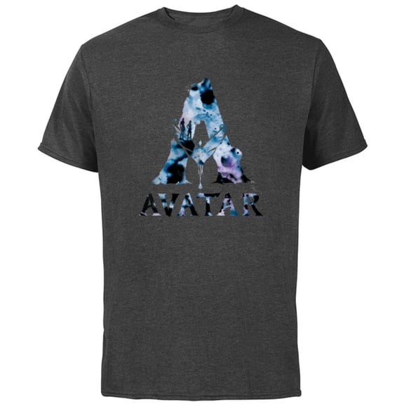Avatar Banshee A Logo with Jake Sully and Na’vi Neytiri - Short Sleeve Cotton T-Shirt for Adults - Customized-Charcoal