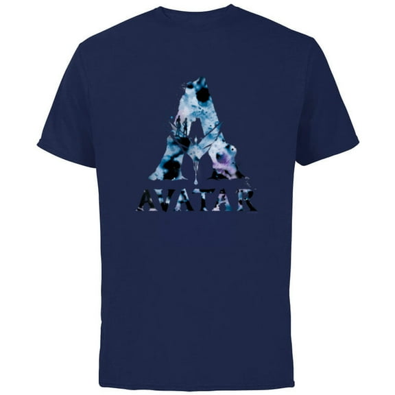 Avatar Banshee A Logo with Jake Sully and Na’vi Neytiri - Short Sleeve Cotton T-Shirt for Adults - Customized-Navy