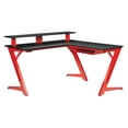 thumbnail image 1 of Avatar Battlestation L-Shape Game Desk with Carbon Top and Matte Red Legs, 1 of 9