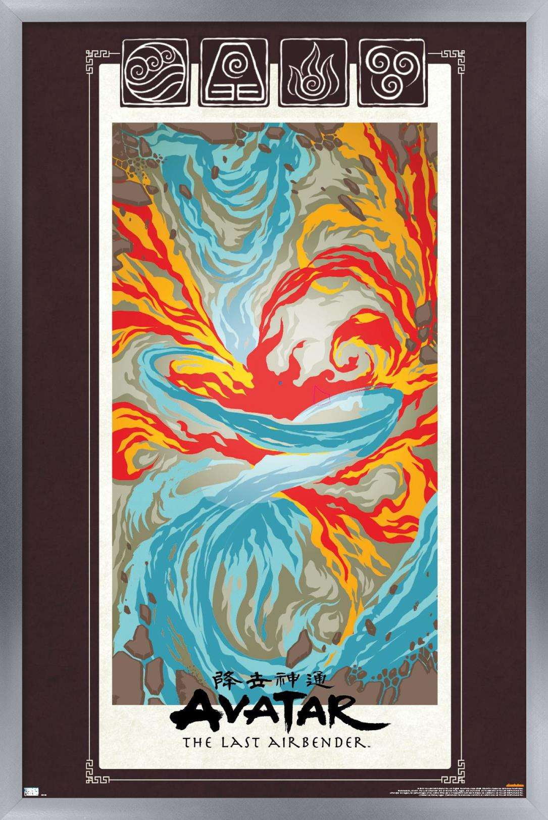 Avatar - Elements Wall Poster, 22.375" x 34", Framed