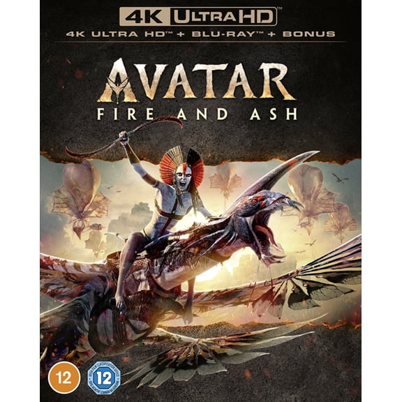 Avatar: Fire and Ash (4K Ultra HD) Zoe Saldana Edie Falco Sam Worthington Kate Winslet
