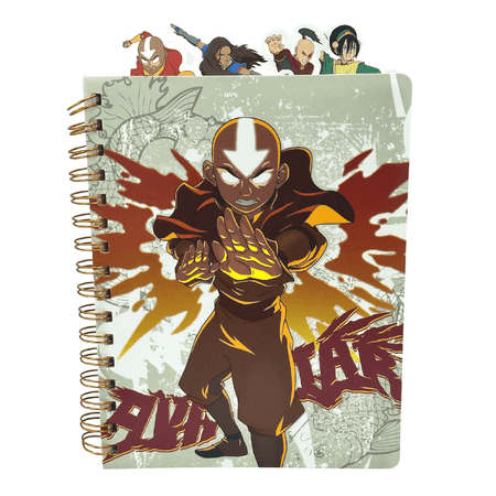 Avatar Journal Spiral Notebook with Character Tabs for Boys Girls Anime TV Series 8 x 7 inch