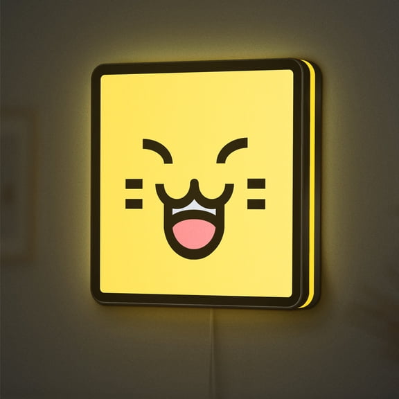 Avatar LED Lightbox - Cute Emotion Theme Wall & Table Decor, Custom Led Sign for Home Office Shop Decor (Height 12 inch, 30cm)
