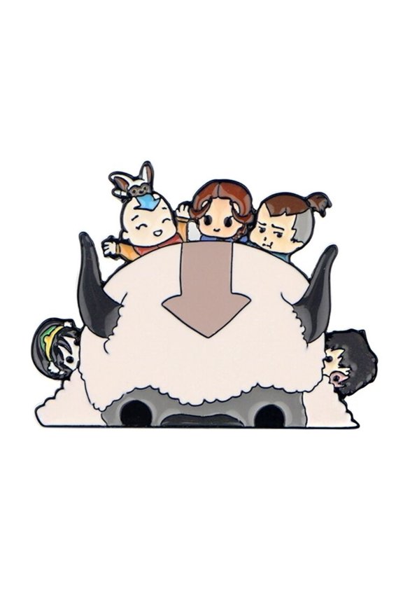 Appa and Group 1.6 Inches Tall Enamel Metal Pin