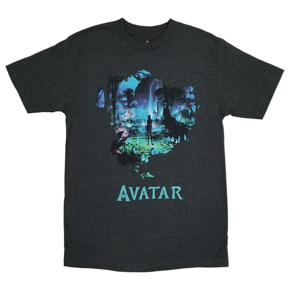 Avatar Mens Big & Tall Black Heather Neytiri Graphic Tee Crew T-Shirt 2XLT