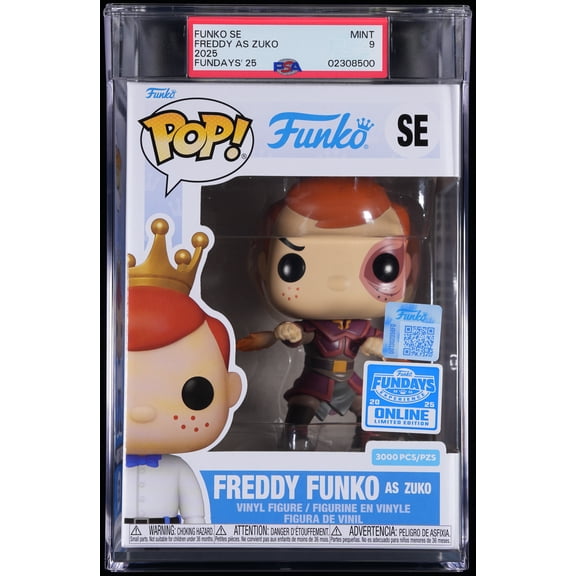 Avatar, PSA Graded 9 MINT, Freddy as Zuko Collectible Vinyl Figure #SE, Fully Encapsulated Bundle with Compatible Funko Pop! PSA Hard Protector Case