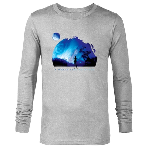 Avatar Pandora A World Like No Other Na’vi Shadow at Night - Long Sleeve T-Shirt for Men - Customized-Athletic Heather