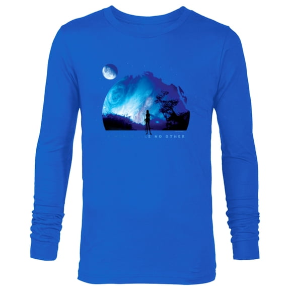 Avatar Pandora A World Like No Other Na’vi Shadow at Night - Long Sleeve T-Shirt for Men - Customized-Navy