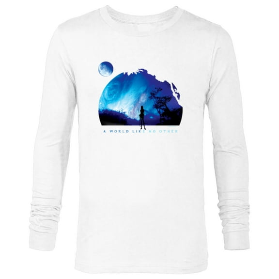 Avatar Pandora A World Like No Other Na’vi Shadow at Night - Long Sleeve T-Shirt for Men - Customized-White