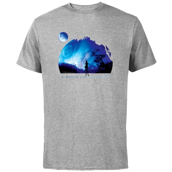 Avatar Pandora A World Like No Other Na’vi Shadow at Night - Short Sleeve Cotton T-Shirt for Adults - Customized-Athletic Heather