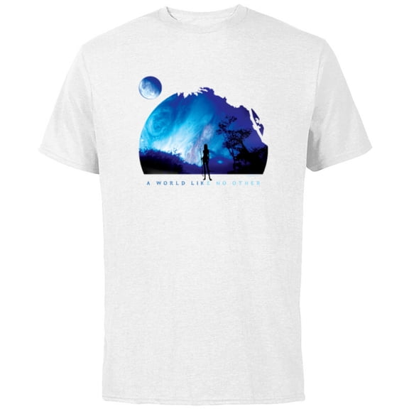 Avatar Pandora A World Like No Other Na’vi Shadow at Night - Short Sleeve Cotton T-Shirt for Adults - Customized-White