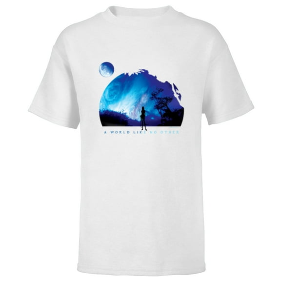 Avatar Pandora A World Like No Other Na’vi Shadow at Night - Short Sleeve T-Shirt for Kids - Customized-White