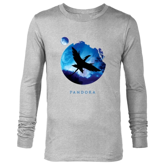 Avatar Pandora Creature Mountain Banshee in Night Sky - Long Sleeve T-Shirt for Men - Customized-Athletic Heather
