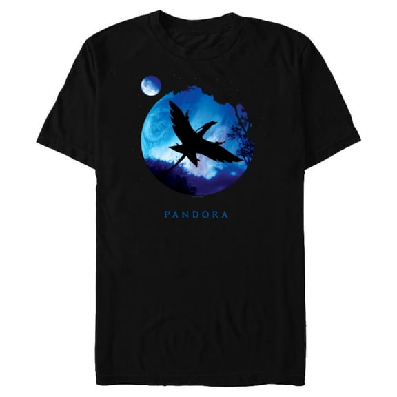Avatar Pandora Creature Mountain Banshee in Night Sky - Short Sleeve Blended T-Shirt for Adults - Customized-Black