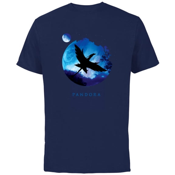 Avatar Pandora Creature Mountain Banshee in Night Sky - Short Sleeve Cotton T-Shirt for Adults - Customized-Navy