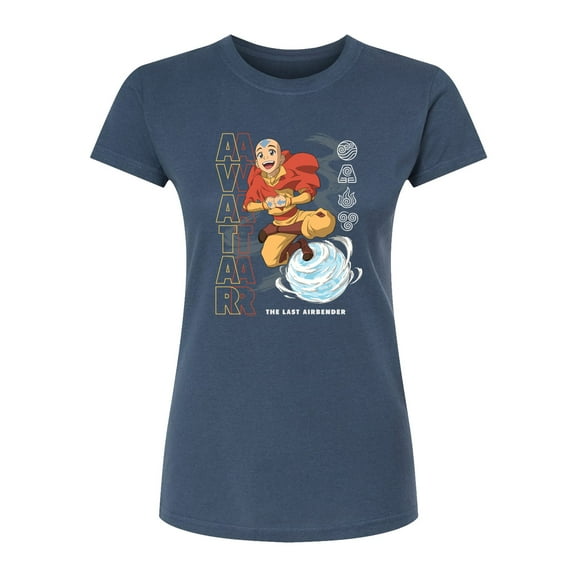 Avatar - The Last Airbender - Aang Air Bending -Juniors Fitted Short Sleeve Graphic T-Shirt