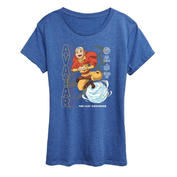 Avatar - The Last Airbender - Aang Air Bending -Women's Short Sleeve Graphic T-Shirt