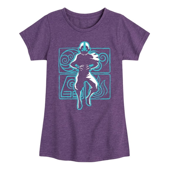 Avatar - The Last Airbender - Aang Airbender - Youth Girls Short Sleeve Graphic T-Shirt