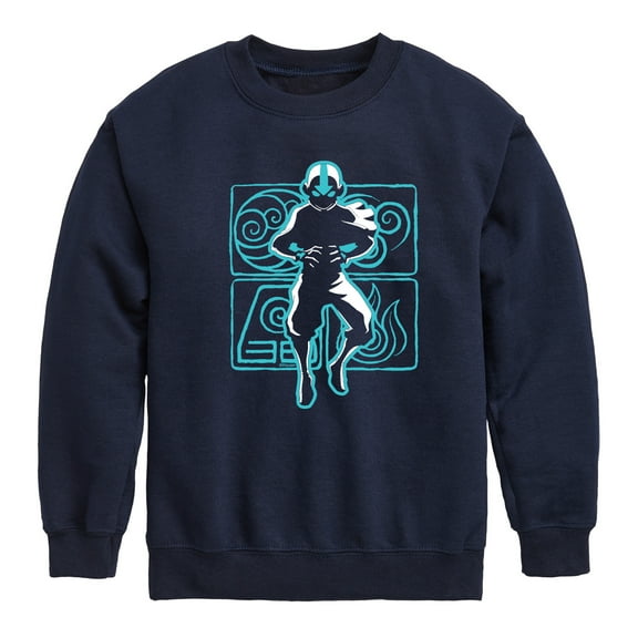 Avatar - The Last Airbender - Aang Airbending - Youth Crewneck Fleece Sweatshirt